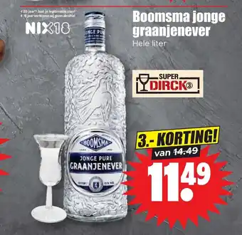 Dirk Boomsma jonge graanjenever 1 liter aanbieding