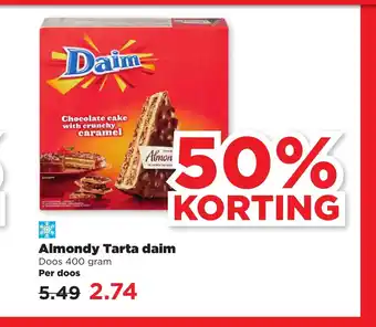 PLUS Almondy Tarta daim 400 gram aanbieding