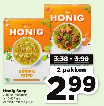 PLUS Honig Soep 40-137 gram aanbieding