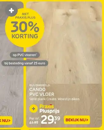 Praxis Cando PVC Vloer Serie plan Create. Woestijn eiken. aanbieding