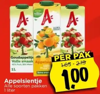 Vomar Voordeelmarkt Appelsientje 1 liter per pak aanbieding