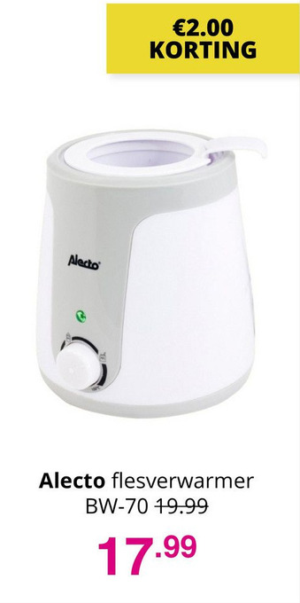 Baby & Tiener Alecto flesverwarmer BW-70 aanbieding