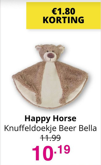 Baby & Tiener Happy Horse Knuffeldoekje Beer Bella aanbieding