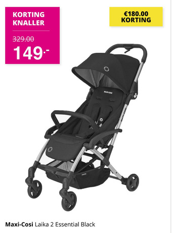 Baby & Tiener Maxi-Cosi Laika 2 Essential Black aanbieding