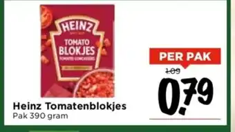 Vomar Voordeelmarkt Heinz Tomatenblokjes 390 gram aanbieding