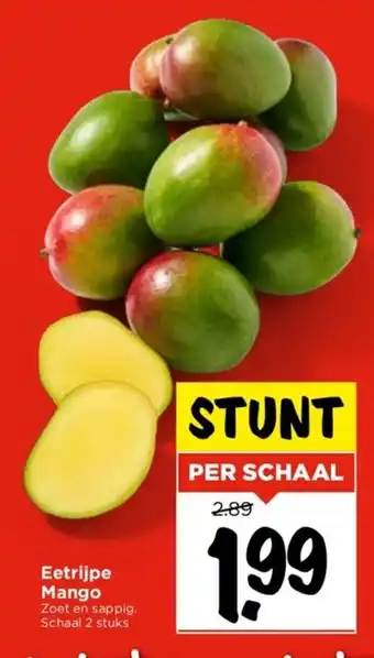 Vomar Voordeelmarkt Eetrijpe Mango 2 stuks aanbieding