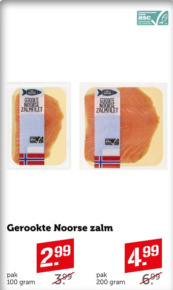 Coop Gerookte Noorse zalm aanbieding