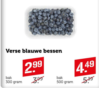 Coop Verse blauwe bessen aanbieding