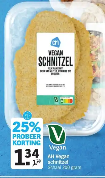 Albert Heijn AH Vegan schnitzel 200 gram aanbieding