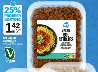 Albert Heijn AH Vegan rulstukjes 200 gram aanbieding