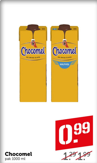 Coop Chocomel pak 1000 ml aanbieding