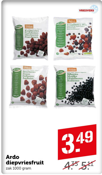 Coop Ardo diepvriesfruit aanbieding