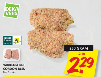 Dekamarkt Varkensfilet Cordon Bleu aanbieding