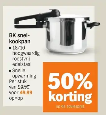 Albert Heijn BK snelkookpan aanbieding