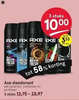 Etos Axe deodorant aanbieding