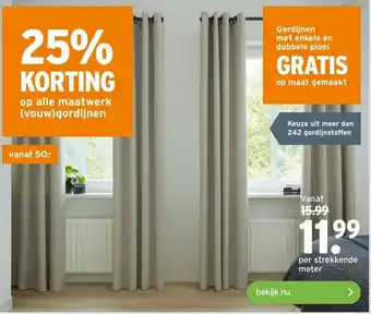 GAMMA Alle maatwerk (vouw) gordijnen aanbieding