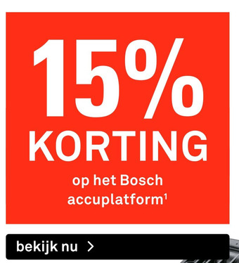 Karwei op het Bosch accuplatform aanbieding