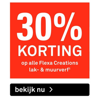 Karwei op alle Flexa Creations lak- & muurverf' aanbieding