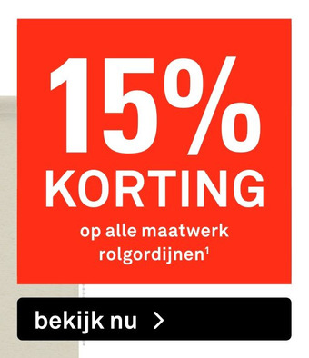 Karwei op alle maatwerk rolgordijnen aanbieding