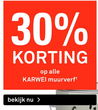 Karwei op alle KARWEI muurverf aanbieding