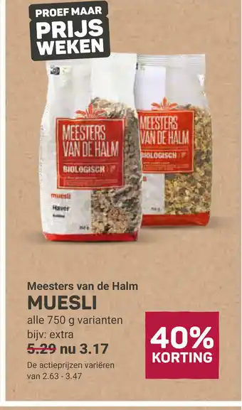 Ekoplaza Meesters van de Halm Muesli aanbieding