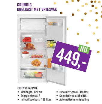 Keukendepot Grundig Koelkast Met Vriesvak aanbieding