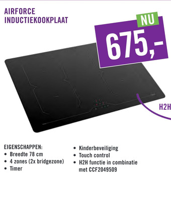 Keukendepot Airforce Inductiekookplaat aanbieding