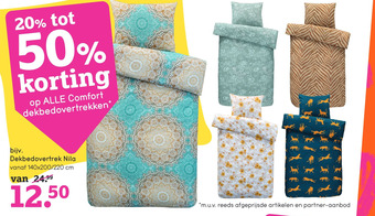 Leen Bakker Dekbedovertrek Nila aanbieding