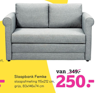 Leen Bakker Slaapbank Femke aanbieding