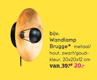 Leen Bakker Wandlamp Brugge aanbieding