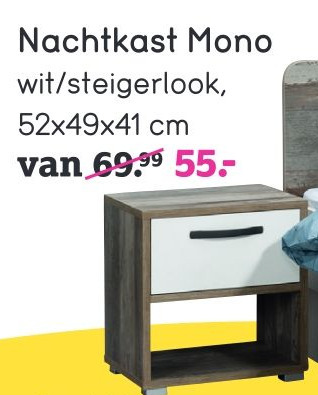 Leen Bakker Nachtkast Mono aanbieding