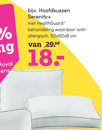 Leen Bakker Hoofdkussen Serenity+ aanbieding