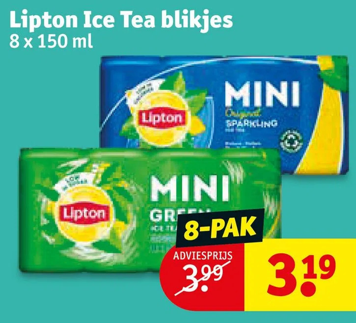 Lipton ice tea blikjes aanbieding bij Kruidvat