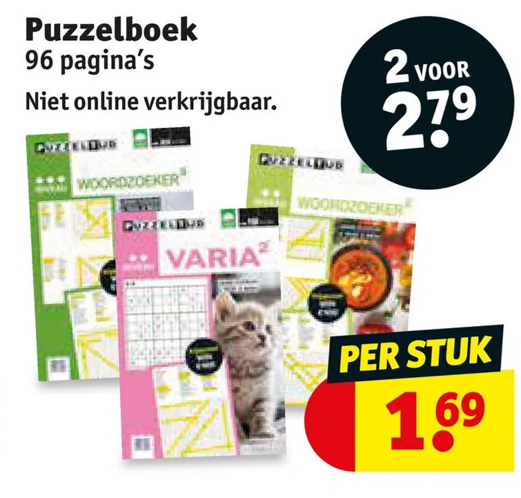 Puzzelboek aanbieding bij Kruidvat