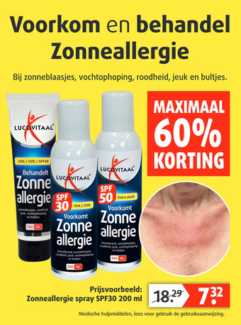 Lucovitaal Zonneallergie spray aanbieding