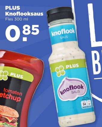 PLUS PLUS Knoflooksaus aanbieding