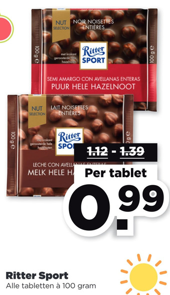 PLUS Ritter Sport aanbieding