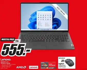 MediaMarkt Lenovo ideapad 5 15" windows-laptop aanbieding