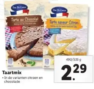 Lidl Taartmix aanbieding