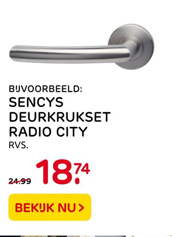 Praxis Sencys deurkrukset radio city aanbieding