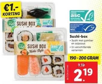 Lidl Sushi-box aanbieding