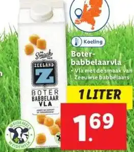 Lidl Boterbabbelaarvla vla met de smaak van zeeuwse babbelaars aanbieding