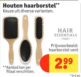 Kruidvat Houten haarborstel aanbieding