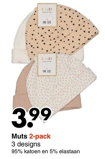 Wibra Muts 2-pack aanbieding