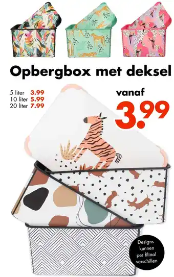 Wibra Opbergbox met deksel 5 liter aanbieding