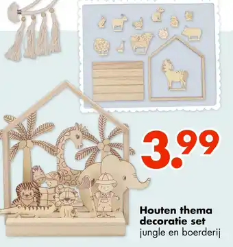 Wibra Houten thema decoratie set aanbieding