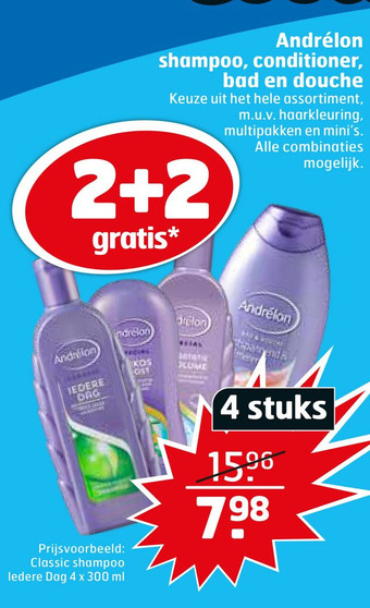 Trekpleister Andrélon shampoo, conditioner, bad en douche aanbieding