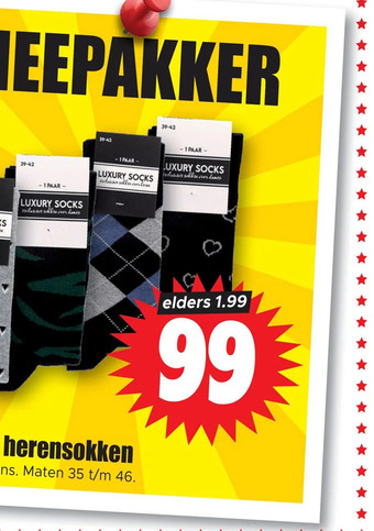 Dirk Dames- of herensokken aanbieding