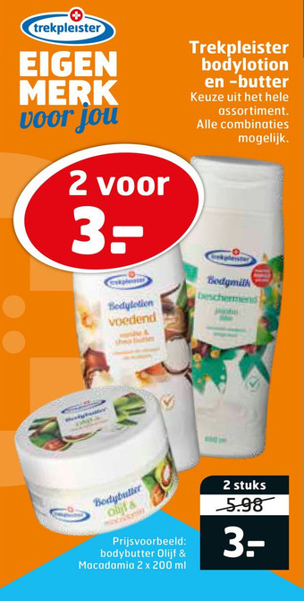 Trekpleister Trekpleister bodylotion en -butter aanbieding