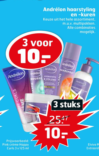 Trekpleister Andrélon haarstyling en -kuren aanbieding